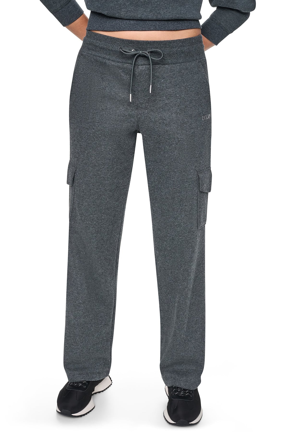 METALLIC BUBBLE LOGO MID-RISE CARGO PANT