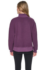 HALF-ZIP SHERPA MOCK NECK PULLOVER
