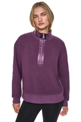 HALF-ZIP SHERPA MOCK NECK PULLOVER