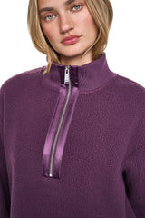 HALF-ZIP SHERPA MOCK NECK PULLOVER