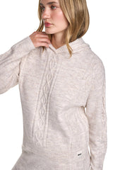 COZY CABLE SWEATER HOODIE