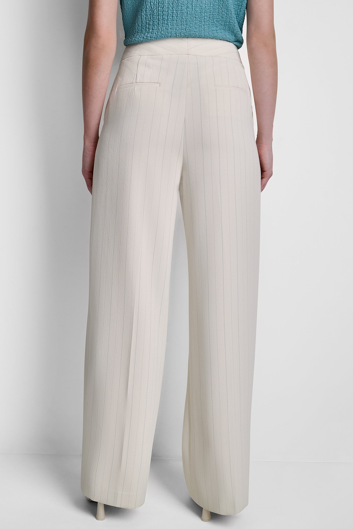 MID-RISE PINSTRIPE TROUSER