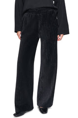 METALLIC VELVET PULL ON SWEATER PANT