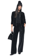 METALLIC VELVET PULL ON SWEATER PANT
