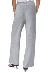 METALLIC VELVET PULL ON SWEATER PANT