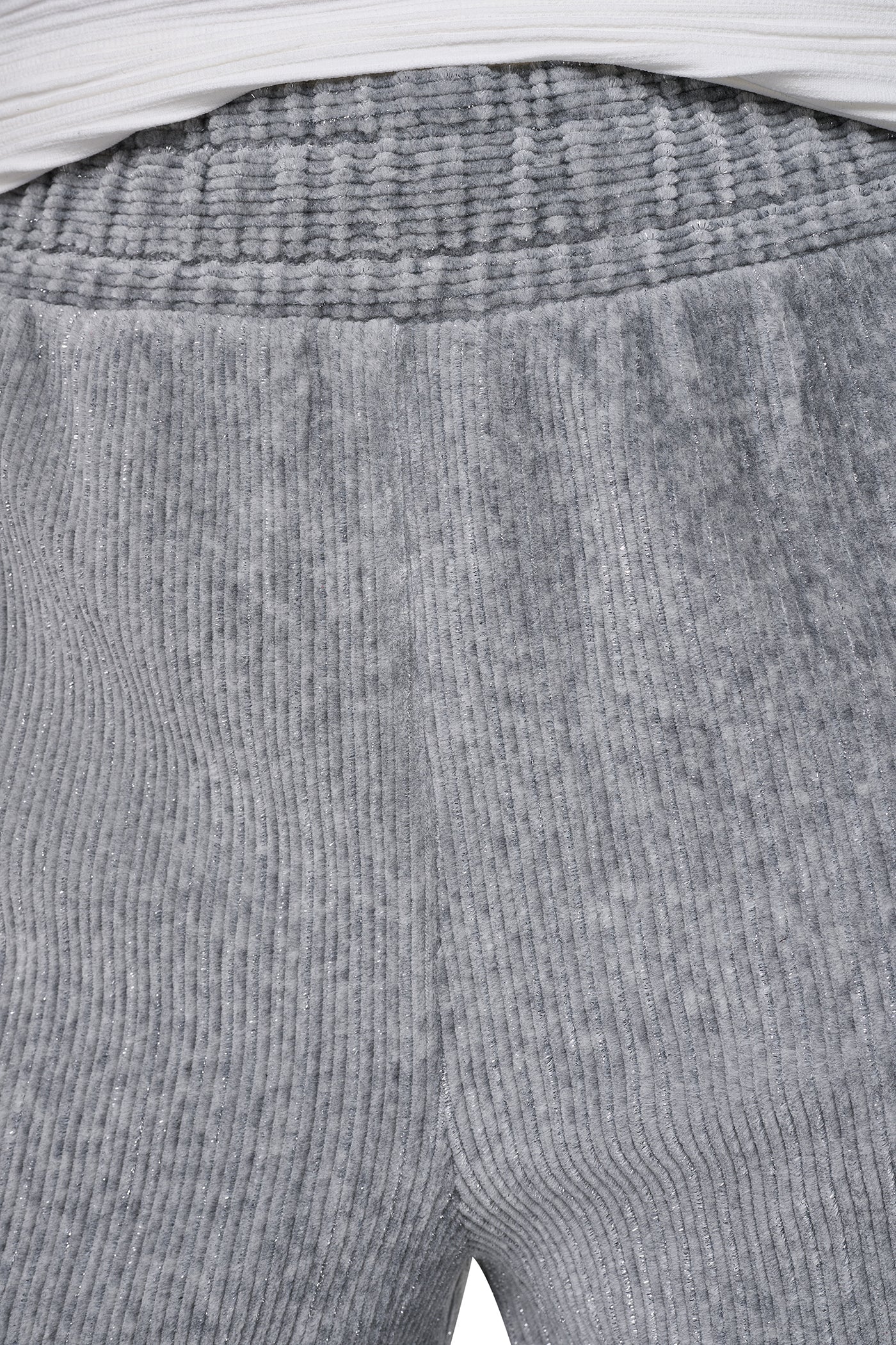 METALLIC VELVET PULL ON SWEATER PANT