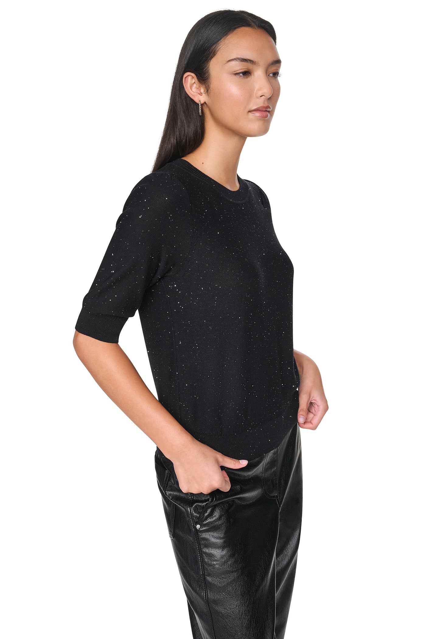 MICRO SEQUIN SWEATER