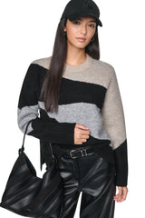 COLORBLOCK CREW NECK SWEATER