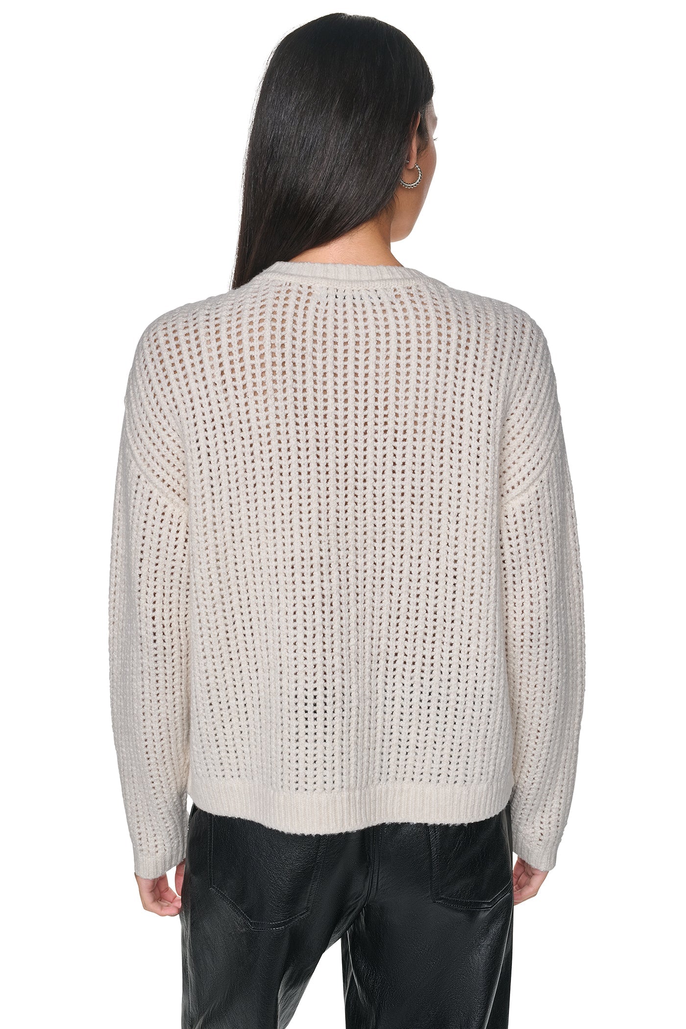 INTARSIA OPEN STITCH SWEATER