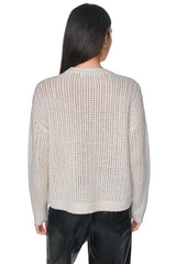 INTARSIA OPEN STITCH SWEATER