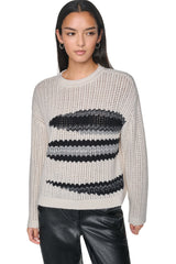 INTARSIA OPEN STITCH SWEATER
