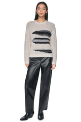 INTARSIA OPEN STITCH SWEATER