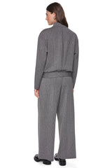 FULL-ZIP PINSTRIPE JACKET
