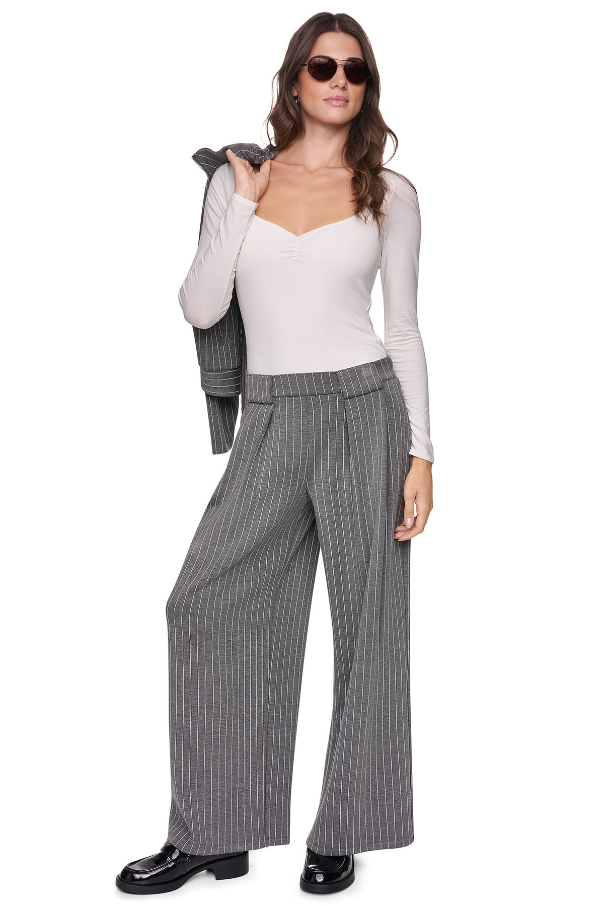 PULL-ON PINSTRIPE PANT