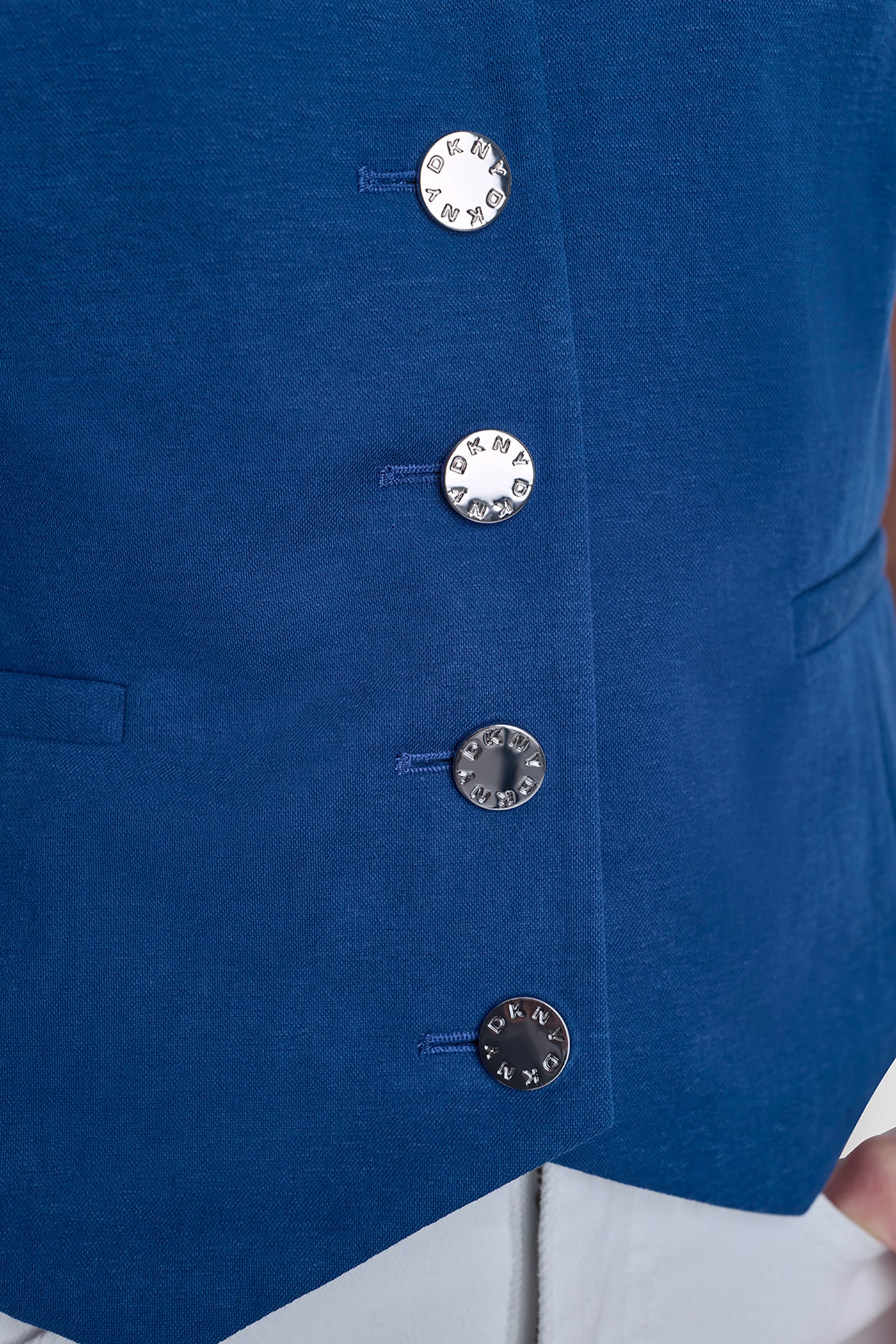 PIQUÉ BUTTON-FRONT VEST