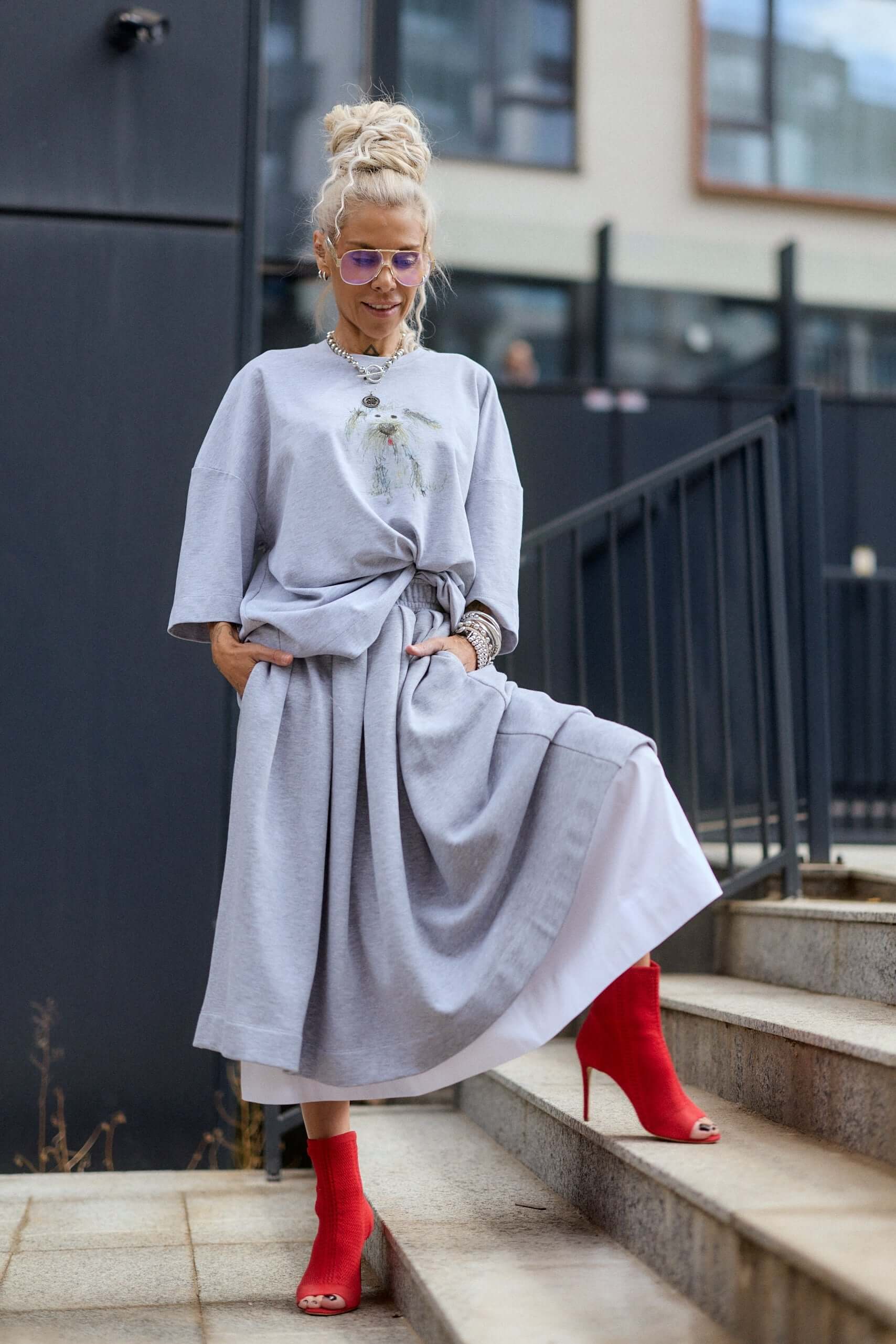 Grey Oversized Graphic T-Shirt