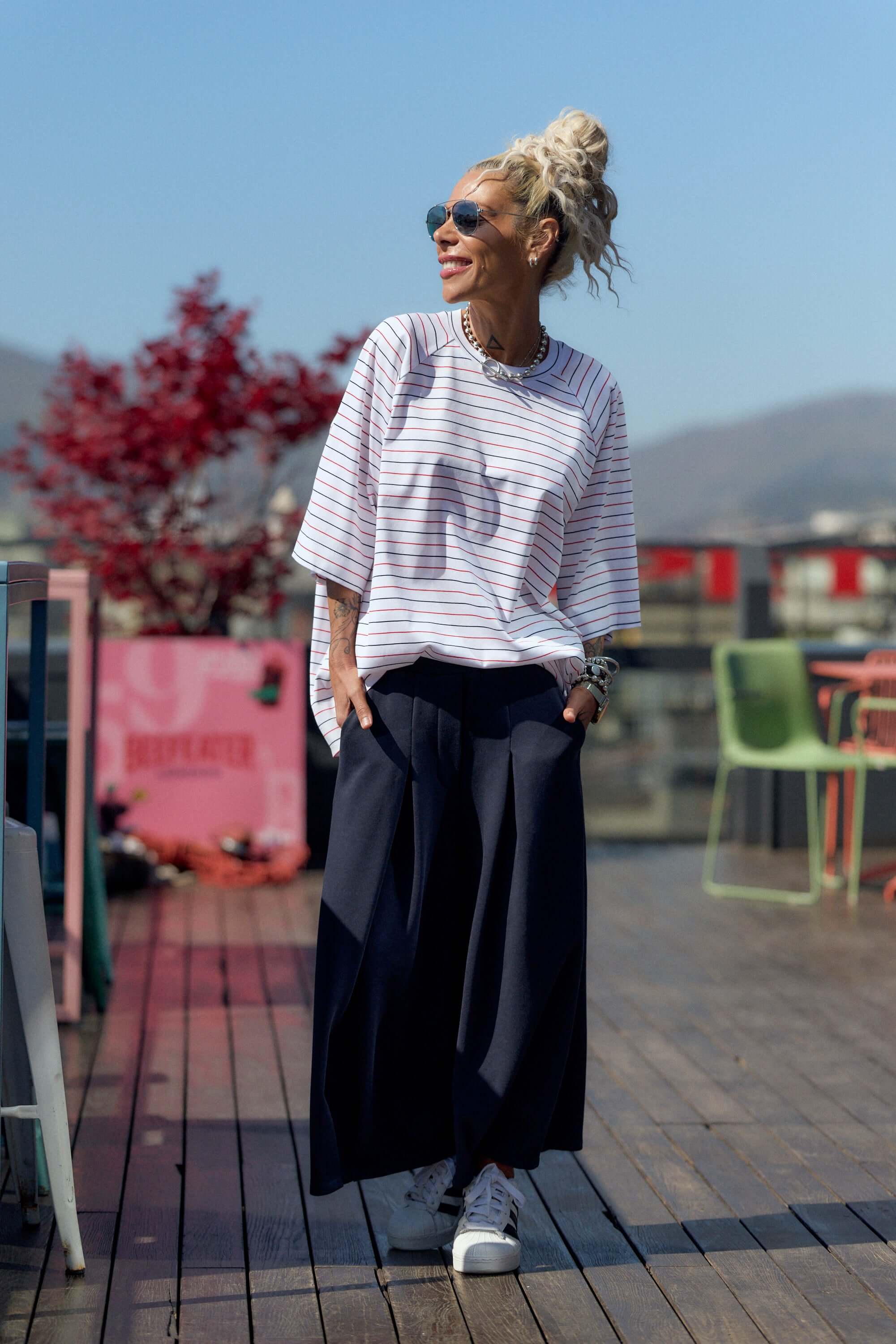 Set of Two Oversized Striped T-Shirts
