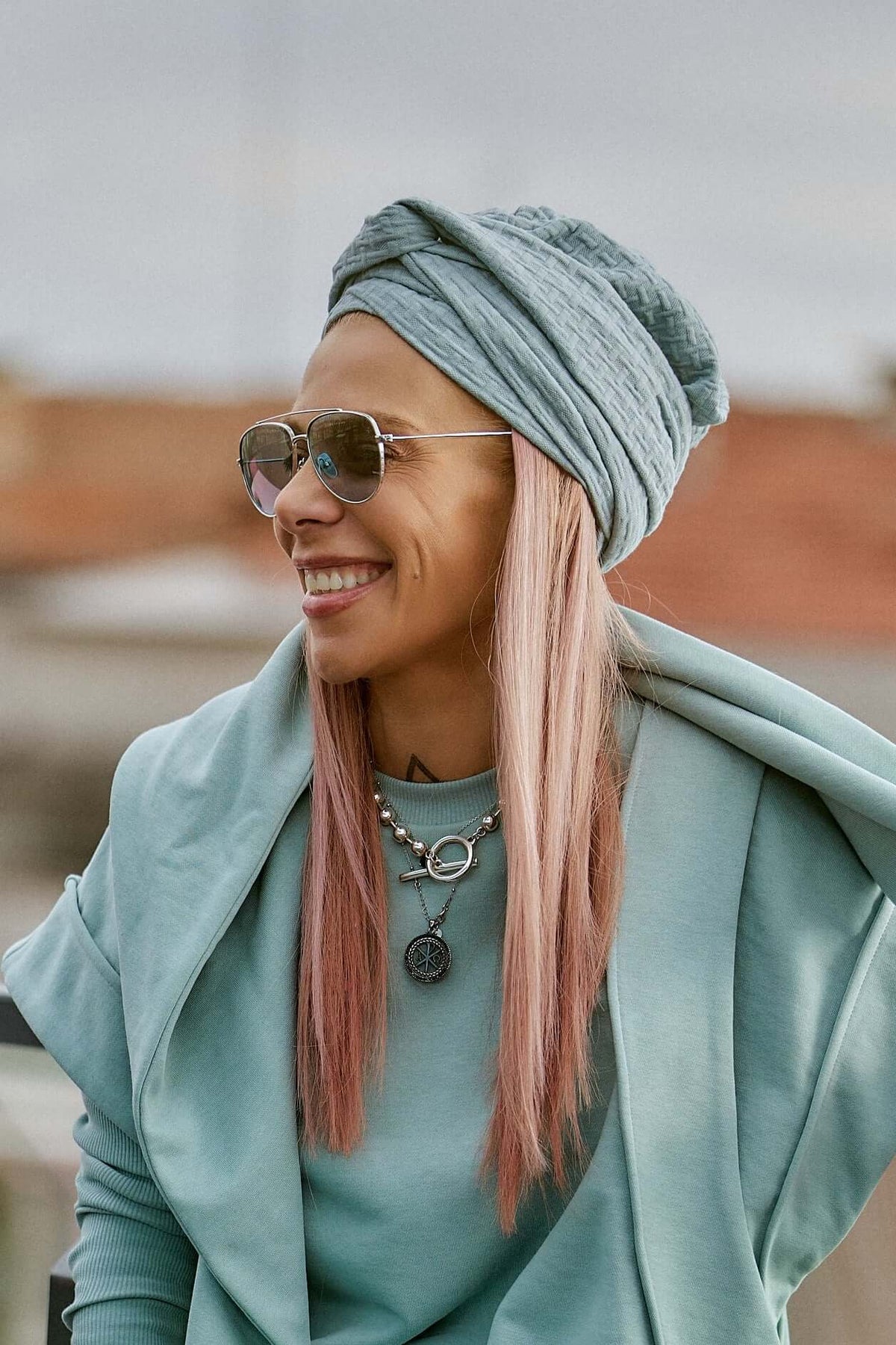 Green Turban Hat