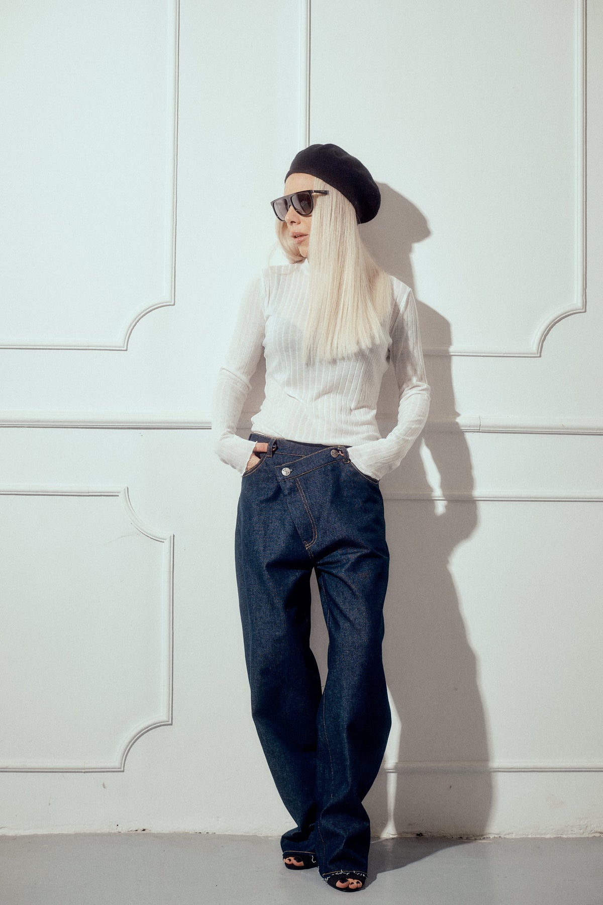 Semi-Sheer Knit Top
